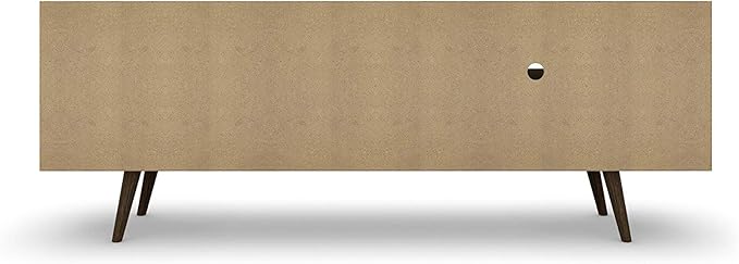 Manhattan Comfort Liberty Mid Century Modern TV Stand for Televisions up to 60 Inches, Bedroom and Living Room Entertainment Center with Storage, Shelves, and Cabinet, 201AMC: 62.99 Inch, Rustic Brown - LeafyLoom