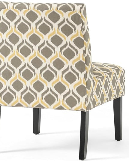 Christopher Knight Home Kassi Fabric Dining Chair, Yellow / Gray - LeafyLoom