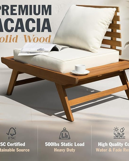 Lucille Set of 2 with End Table, Onesize, Armless Club Chairs - LeafyLoom