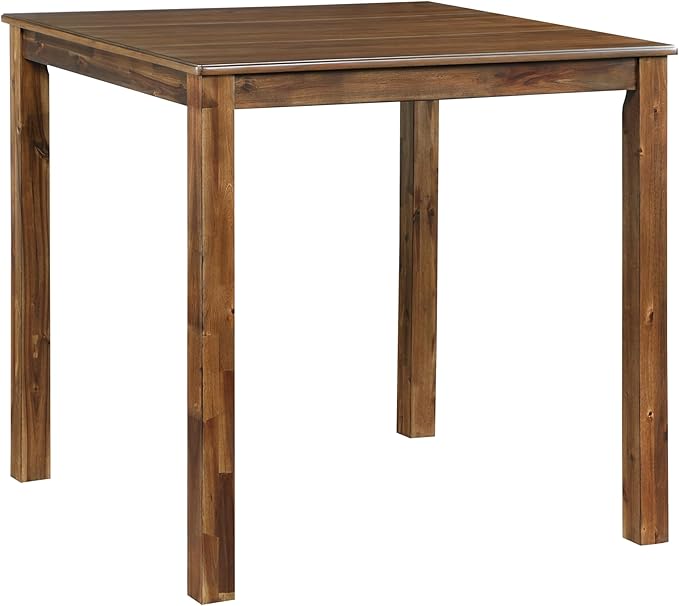 NicBex Dining Table Set for 4 Kitchen Table Set Counter Height 5pc Dining Set Table and 4 Counter Height Chairs for Breakfast Nook and Small Space, Transitional Style, Walnut - LeafyLoom