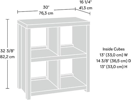 Sauder HomePlus 4-Cube Bookcase, Dakota Oak finish - LeafyLoom