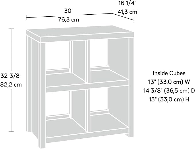 Sauder HomePlus 4-Cube Bookcase, Dakota Oak finish - LeafyLoom