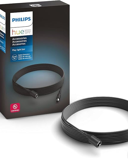Philips Hue 16-Foot Extension Cable for Philips Hue Play Light Bar, Black - 1 Pack - Power Supply Not Included PhilipsHue