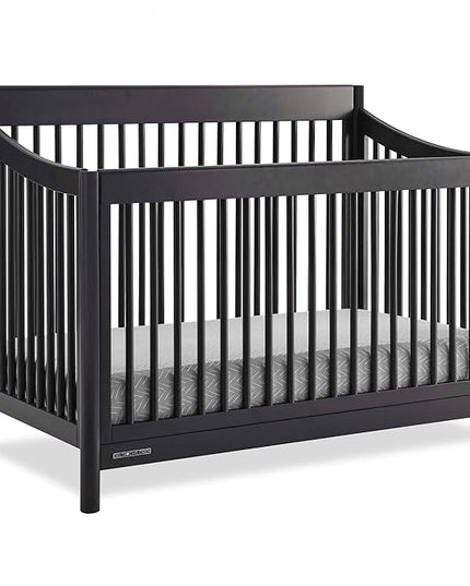 Delta Children Brooks 6-in-1 Convertible Crib - Greenguard Gold Certified, Midnight Grey - LeafyLoom