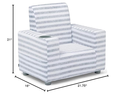 GAP GapKids Upholstered Chair, Grey/White - LeafyLoom