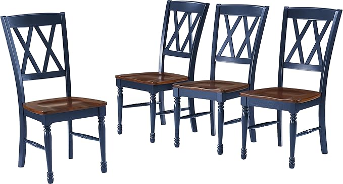 Crosley Furniture Shelby Dining Chairs (Set of 4), Navy - LeafyLoom