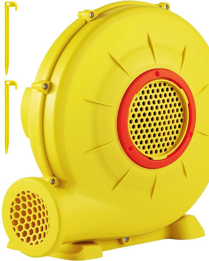 VEVOR Air Blower, 450W 0.6HP Inflatable Blower, Portable and Powerful Bounce House Blower, 1750Pa Commercial Air Blower Pump Fan, Used for Inflatable Bouncy Castle and Jump Slides, Yellow - LeafyLoom