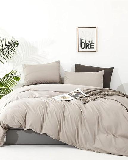 Light Khaki Comforter Set Cal King Size Khaki Comforter 3 Pieces Champagne Color California King Comforter Bedding Set Women Solid Khaki Cal King Bed Comforter Set - LeafyLoom