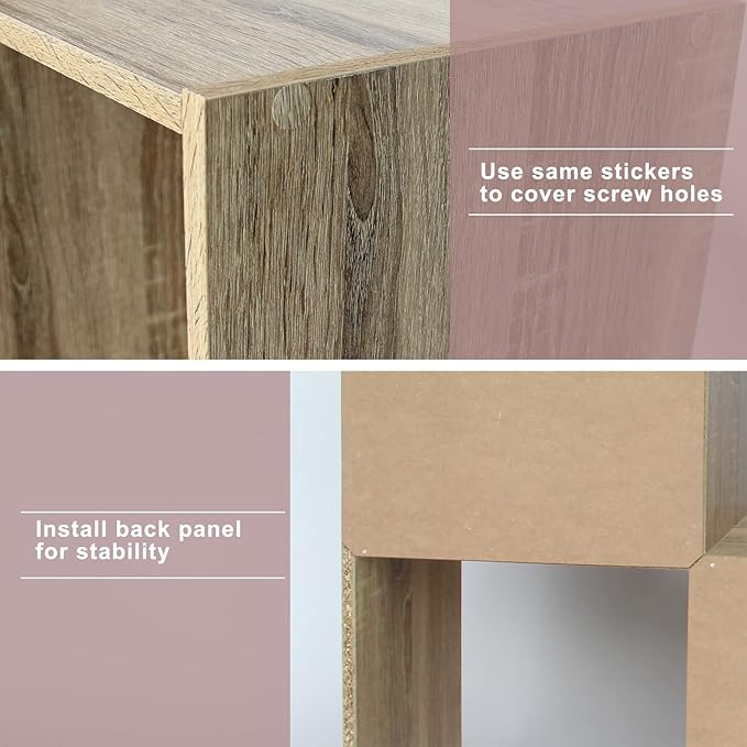 PACHIRA E-Commerce 8 Cube Storage Bookshelf, Unit Shelf, Wooden Closet Cabinet, Organizer Rack in Study, Oak - LeafyLoom