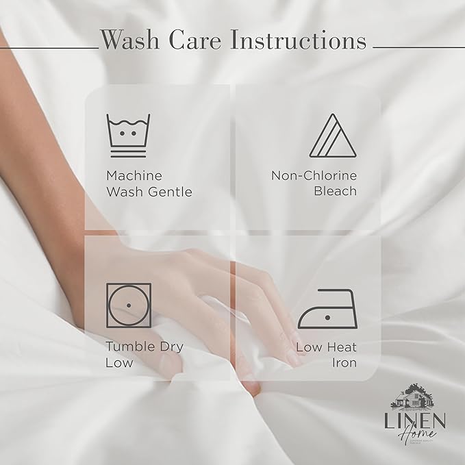 100% Cotton Percale Sheets Twin XL Size, White, Deep Pocket, 4 Pieces Sheet Set - 1 Flat, 1 Deep Pocket Fitted Sheet and 2 Pillowcases, Crisp Cool and Strong Bed Linen - LeafyLoom