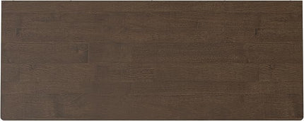 SIMPLIHOME Harper Solid Hardwood and Rubberwood 38 inch x 17 inch Rectangle Mid Century Modern 2 Door Sideboard Buffet/Storage Cabinet in Walnut Brown for The Dining Room and Kitchen - LeafyLoom