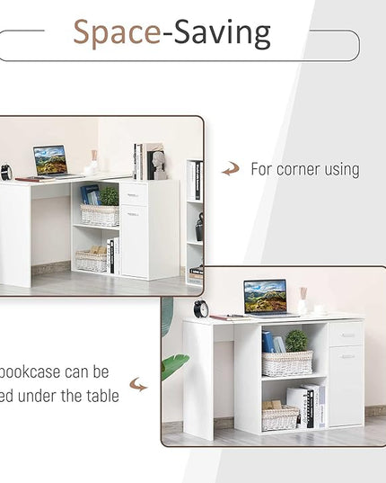 NicBex Kimberly-DW-00214-LWJ Home Office Desks, 46"x15.75"x29.25", White - LeafyLoom