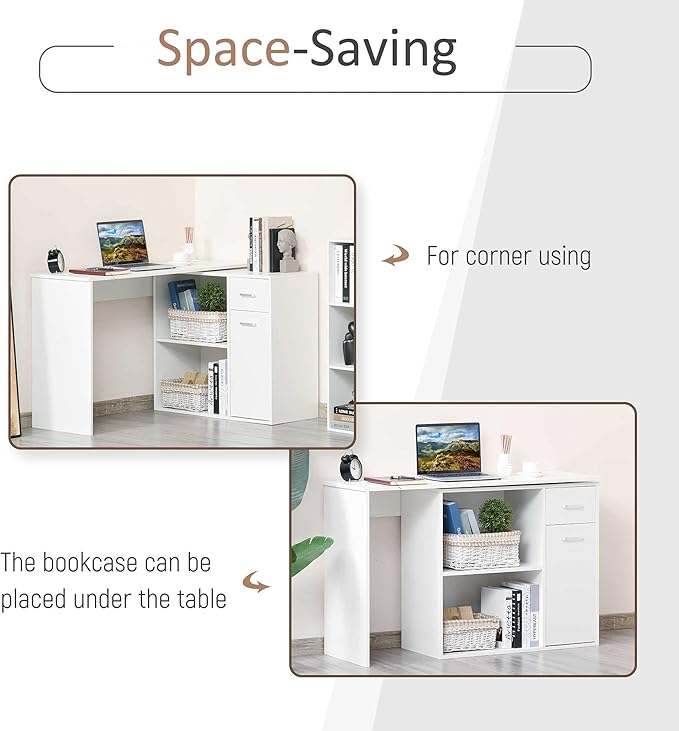 NicBex Kimberly-DW-00214-LWJ Home Office Desks, 46"x15.75"x29.25", White - LeafyLoom