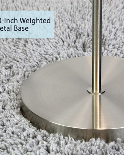 O'Bright Industrial Floor Lamp for Living Room, Metal Lamp, 70 Inches, E26 Socket, Minimalist Design for Decorative Lighting, Stand Lamp for Bedroom, Office, Brushed Nickel - LeafyLoom