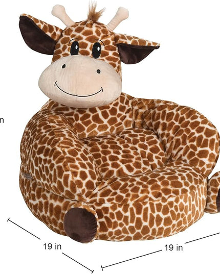 Trend Lab Giraffe Toddler Chair Plush Character Kids Chair Comfy Furniture Pillow Chair for Boys and Girls, 21 x 19 x 19 inches - LeafyLoom