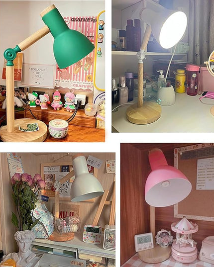 himmel Table Lamp, Adjustable Wooden Table Lamp, Children's Desk Lamp for Bedroom, Living Room, E27 Base Reading Next Lamp - LeafyLoom