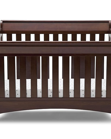 Delta Children Bentley S Series 4-in-1 Convertible Baby Crib, Chocolate - LeafyLoom