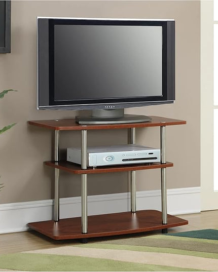 Convenience Concepts Designs2Go No Tools 37 inch 3 Tier TV Stand, Cherry - LeafyLoom