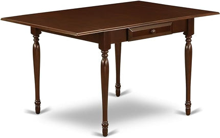 East West Furniture Monza 3 Piece Modern Set Contains a Rectangle Wooden Table with Dropleaf and 2 Kitchen Dining Chairs, 36x54 Inch, Mahogany - LeafyLoom