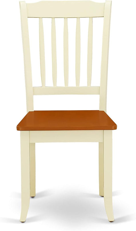 East West Furniture NDDA3-WHI-W Norden 3 Piece Set Contains a Rectangle Dining Room Table with Dropleaf and 2 Wood Seat Chairs, 30x48 Inch - LeafyLoom