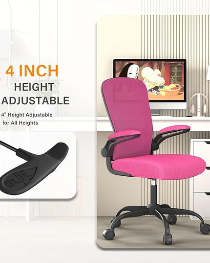 Office Chair, Ergonomic Desk Chair with Adjustable Lumbar Support, High Back Mesh Computer Chair with Flip-up Armrests-BIFMA Passed Task Chairs, Executive Chair for Home Office - LeafyLoom