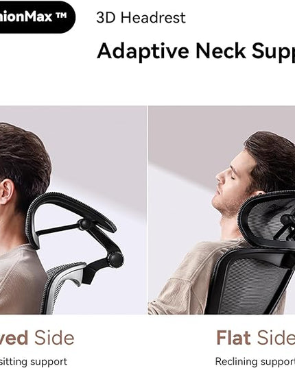 HINOMI H1 Pro V2 Ergonomic Office Chair with Footrest - Home Office Desk Chair with Lumbar Support, Mesh Office Chair with Headrest, Comfy Computer Chair with Back Support (Black, Extra-High) - LeafyLoom