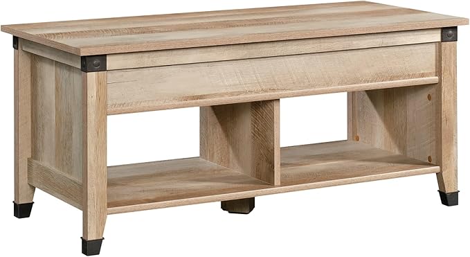 Sauder Carson Forge Lift Top Coffee Table, Lintel Oak finish - LeafyLoom