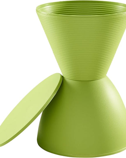 Modway Haste Contemporary Modern Hourglass Accent Stool in Green - LeafyLoom
