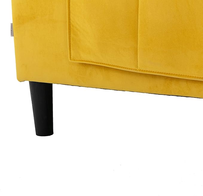 72.44" L-Shaped Reversible Sectional Sofa w/Pull Out Bed & Storage Chaise Lounge,Interior Furniture Comfy Sleeper Corner Couch with 3 Throw Pillows and Pockets,for Dorm,Apartment,Yellow - LeafyLoom