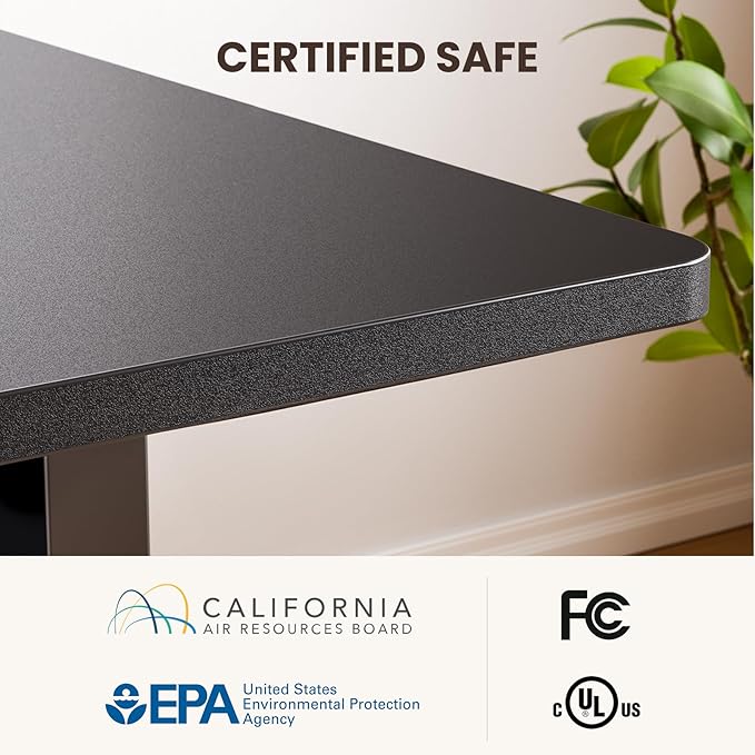 ErGear 63" Dual Motor L Shaped Standing Desk, 28"-46" Electric Height Adjustable, 2 Assembly Options to Fit Room Corner, Suitable for Sitting or Standing Up for Working or Gaming from Home, Black - LeafyLoom
