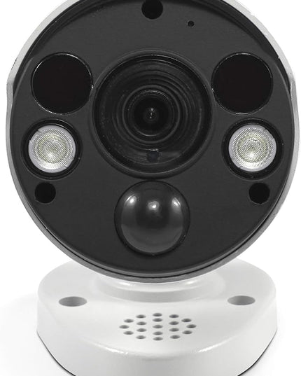 Swann Home Security Camera, POE Cat5e NVR 4K HD Video, Indoor or Outdoor Wired Surveillance CCTV, Color Night Vision, Heat Motion Detection, LED Lights, Metal Housing, Face Recognition, 2-Way Talk SwannUSA