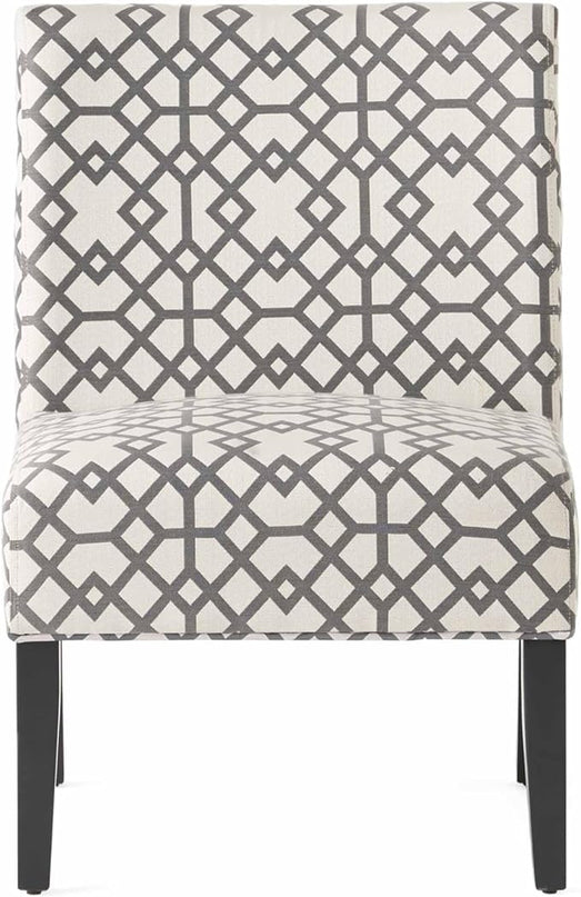 Christopher Knight Home Kassi Fabric Accent Chair, Grey Geometric Patterned - LeafyLoom