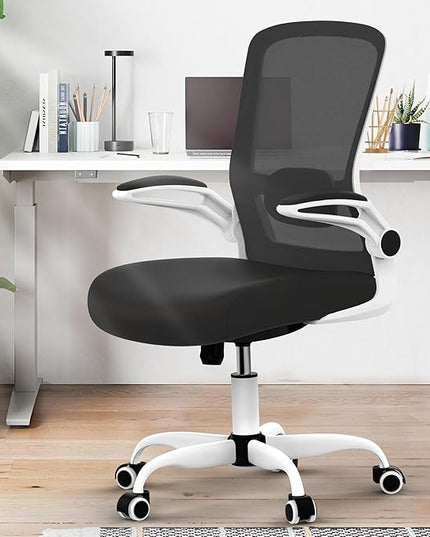 Office Chair, Ergonomic Desk Chair with Adjustable Lumbar Support, High Back Mesh Computer Chair with Flip-up Armrests-BIFMA Passed Task Chairs, Executive Chair for Home Office - LeafyLoom