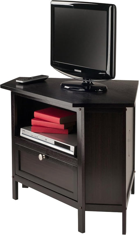 Winsome Corner TV Stand, Screens up to 27", Espresso (92634) - LeafyLoom