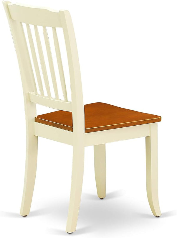 East West Furniture NDDA3-WHI-W Norden 3 Piece Set Contains a Rectangle Dining Room Table with Dropleaf and 2 Wood Seat Chairs, 30x48 Inch - LeafyLoom
