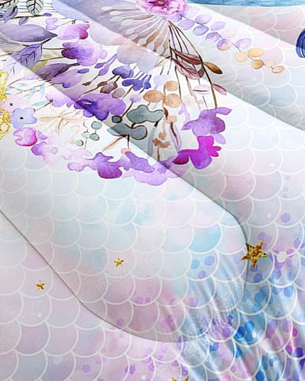 Datura home Butterfly Comforter Set Scales Butterfly Printed Quilt Bedding Set with 1 Comforter and 2 Pillowcases for Boys and Girls Bedroom All Season(Butterfly Scales Queen) - LeafyLoom