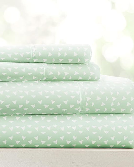 Linen Market 4 Piece Queen Bedding Sheet Set (Jade Urban Arrows) - Sleep Better Than Ever with These Ultra-Soft & Cooling Bed Sheets for Your Queen Size Bed - Deep Pocket Fits 16" Mattress - LeafyLoom