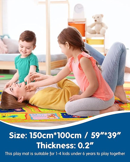 Kid ABC Rug 39x59 inches,Alphabet Rug Non Slip Colorful Kids Rug,abc Kids Carpet Children Educational Learn Fun Rug,abc Mat for Kids Babies Toddler Kids Area Rug for Nursery Daycare Playroom Classroom - LeafyLoom