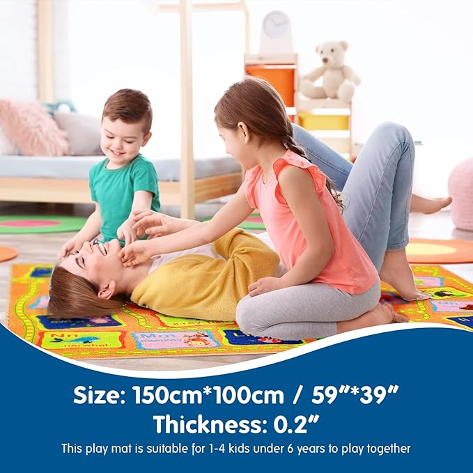 Kid ABC Rug 39x59 inches,Alphabet Rug Non Slip Colorful Kids Rug,abc Kids Carpet Children Educational Learn Fun Rug,abc Mat for Kids Babies Toddler Kids Area Rug for Nursery Daycare Playroom Classroom - LeafyLoom