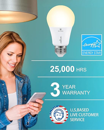Sengled Alexa Light Bulb, WiFi Light Bulbs No Hub Required, Smart Bulbs that Work with Alexa, Google Home, Dimmable Smart LED Bulb, A19 Soft White (2700K), 800LM 60W Equivalent, 1 Pack Sengled