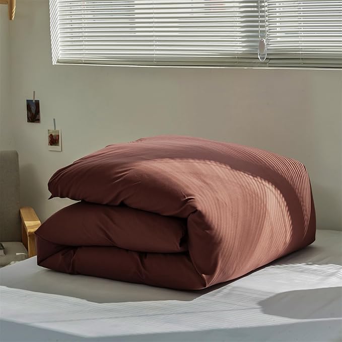 Brick Red Comforter Set Twin Clay Color Bedding Set Women 3 Pieces Solid Color Blanket Set Solid Brick Red Comforter Set Twin Dark Red Comforter Set - LeafyLoom