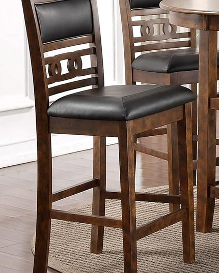 New Classic Furniture Gia Counter Chairs, Set of 2, Brown - LeafyLoom