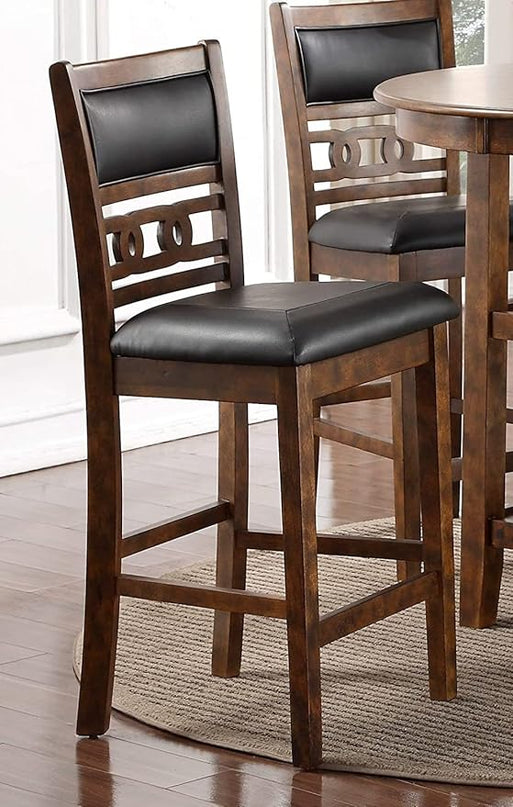 New Classic Furniture Gia Counter Chairs, Set of 2, Brown - LeafyLoom