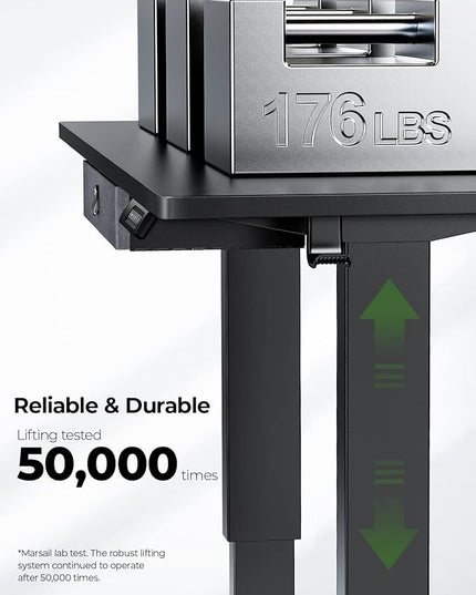 Marsail TZESD12B home-office-desks, 48 x 24 Inch, Black - LeafyLoom