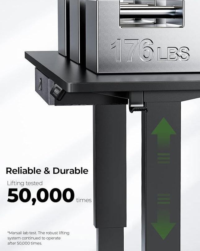 Marsail TZESD12B home-office-desks, 48 x 24 Inch, Black - LeafyLoom