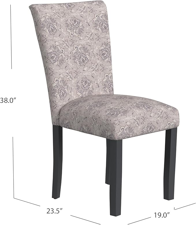 HomePop Classic Parsons Dining Chairs, Pack of 2, Linen Artistic Floral Print - LeafyLoom