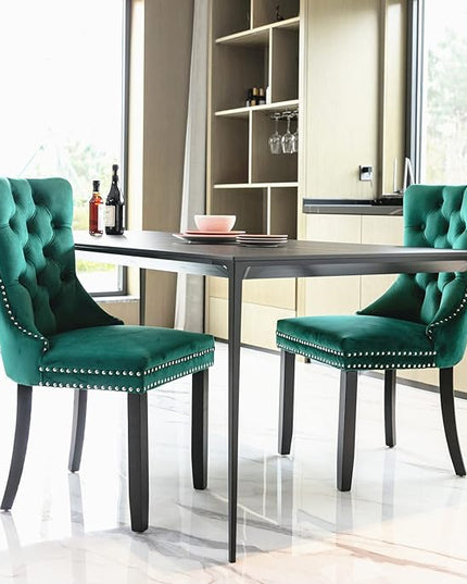NicBex Haerin-SD-00096-LWJ Dining Chairs, 25.5"x19.7"x37.4", Green - LeafyLoom