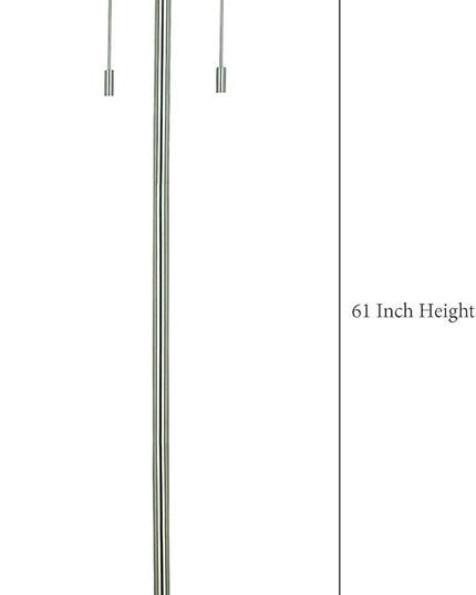 Kenroy Home 21405BS Stowe Floor Lamp with Brushed Steel Finish, Modern Style, 61" Height, 19" Width, 19" Depth - LeafyLoom