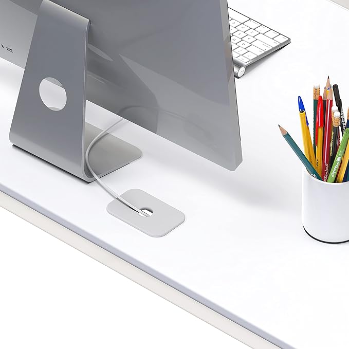 SHW Home Office 55-Inch Large L Shaped Corner Desk, 24" Deep, White - LeafyLoom