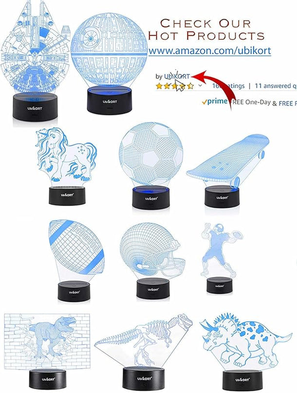 Star Wars Lamp Millennium Falcon 3D Lamp Star Wars Gifts for Men or Kids Birthday Star Wars Decor Room Fans [Upgrade Version] - LeafyLoom